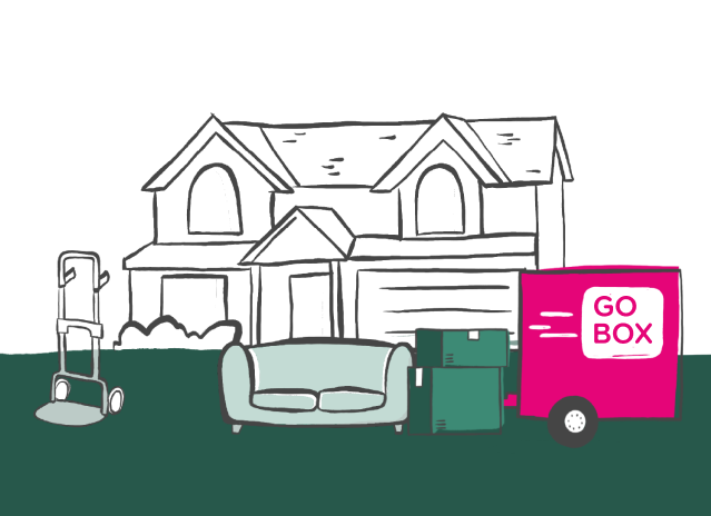 Illustration of moving house